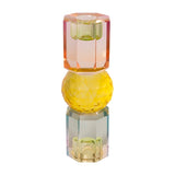 C'est Bon Krystal Lysestage Lysebrun/Smør/Mint 16,5x6x6 cm #2