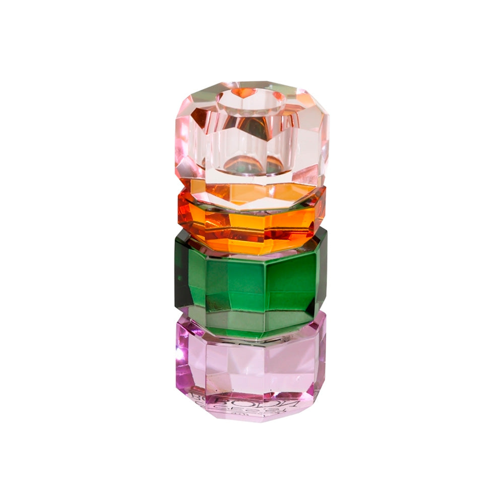 C'est Bon Krystal Lysestage Pink/Rav/Grøn/Violet 7,5x4,5x4,5 cm #8