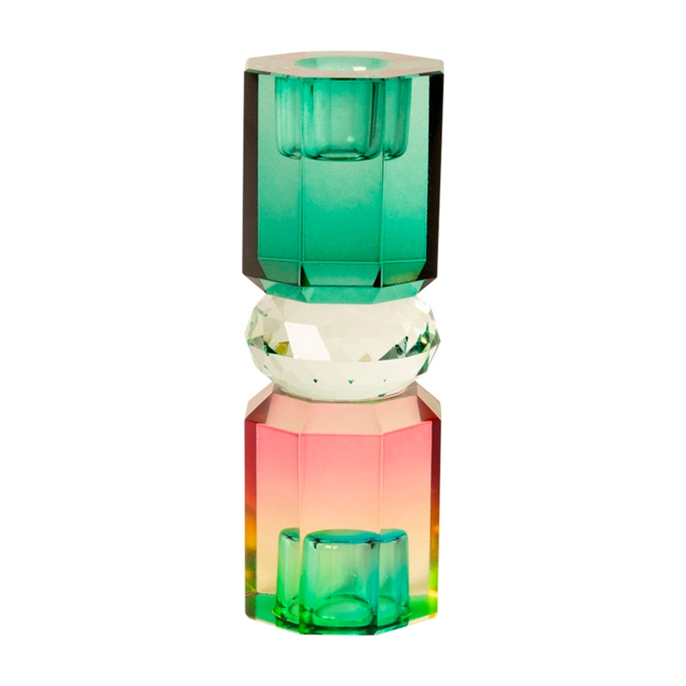 C'est Bon Krystal Lysestage Teal/Lys Mint/Pink Ombre 15x5,5x5,5 cm #6