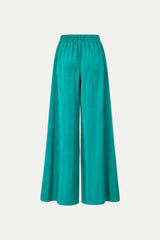 Mørkegrønne culotte bukser i genanvendt polyester