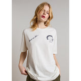 Damson Madder Afternoon Tea Boyfriend T-shirt White