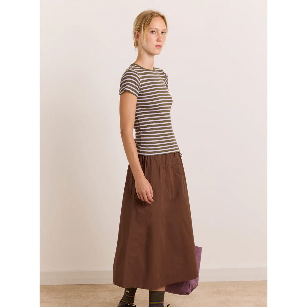 Damson Madder Caspia Midi Skirt Choc