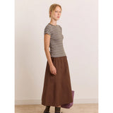 Damson Madder Caspia Midi Skirt Choc