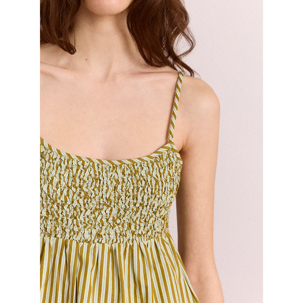 Damson Madder Dinah Cami Green Stripe