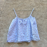 Damson Madder Eluna Cami Top Blue Stripe & Floral Print
