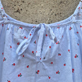 Damson Madder Eluna Cami Top Blue Stripe & Floral Print
