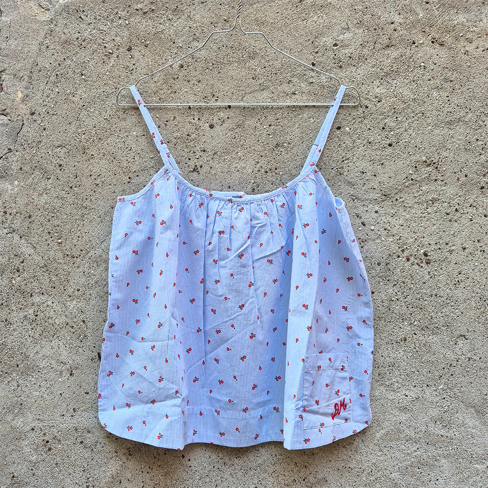 Damson Madder Eluna Cami Top Blue Stripe & Floral Print