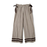 Damson Madder Izzy Pyjamas Sæt Choc Ecru Stripe
