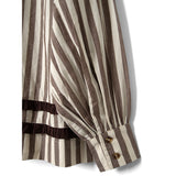 Damson Madder Izzy Pyjamas Sæt Choc Ecru Stripe