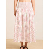 Damson Madder Layla Skirt Off White And Red Spot
