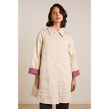 Damson Madder Mercedes Bow Reversible Trench Gingham & Ecru
