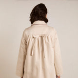 Damson Madder Mercedes Bow Reversible Trench Gingham & Ecru