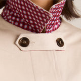 Damson Madder Mercedes Bow Reversible Trench Gingham & Ecru