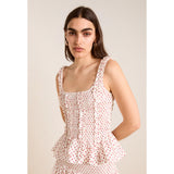 Damson Madder Raphi Cami Off White And Red Spot