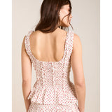 Damson Madder Raphi Cami Off White And Red Spot