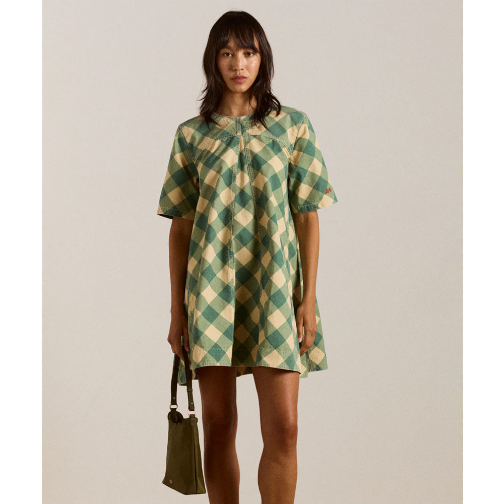 Damson Madder Reversible Bridget Mini Dress Gingham Vendbar