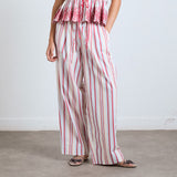 Damson Madder Georgia Trousers Butter Cherry Stripe