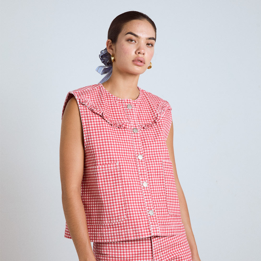 Damson Madder Mari Top Gingham