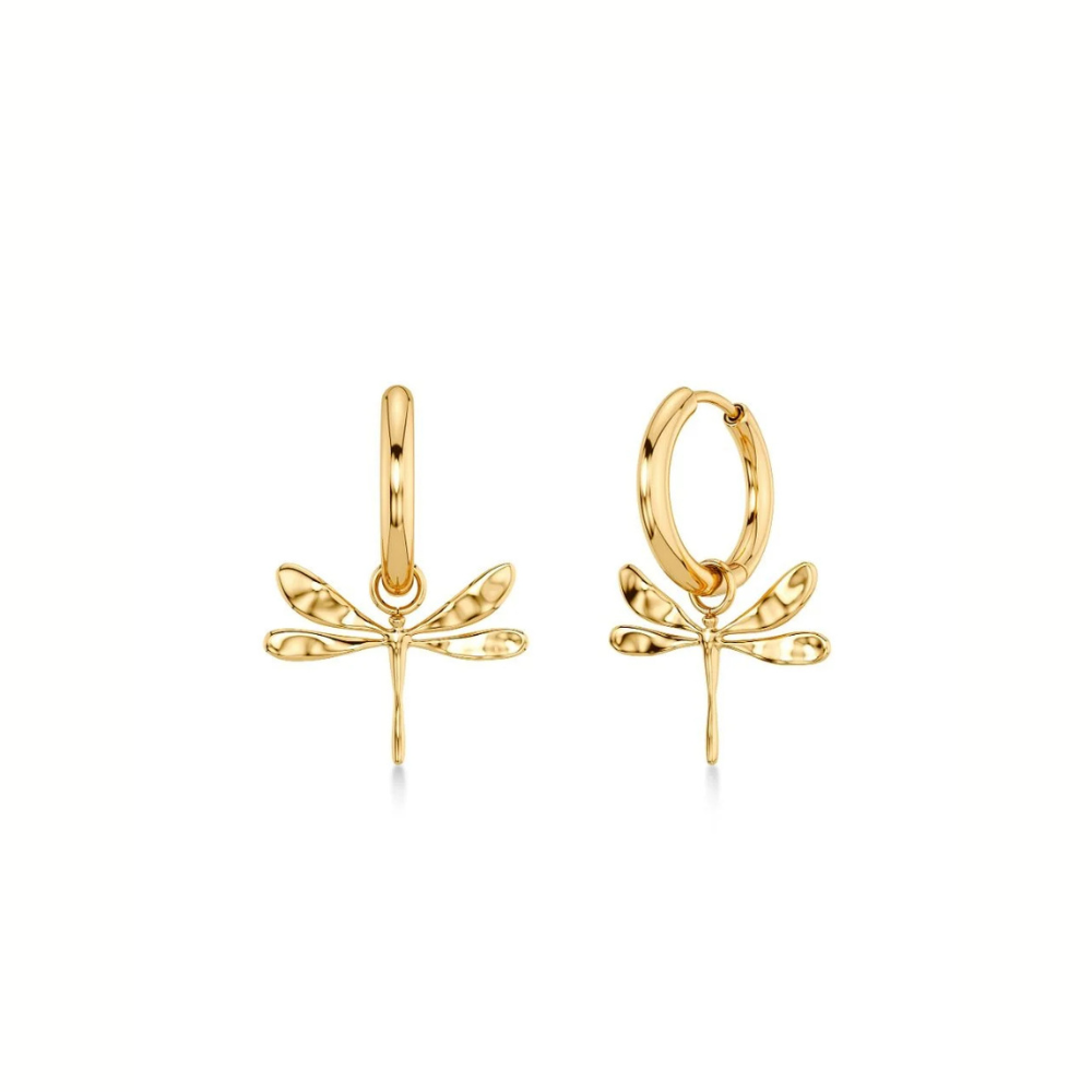 Edblad Øreringe Dragonfly Hoops - Guld