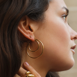 My Jewellery Store Dobbelte Hoops - Guld