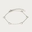 Sølvfarvet armbånd med hjerter fra My Jewellery