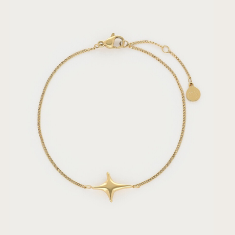 Guld armbånd med nordstjernen fra My Jewellery. 