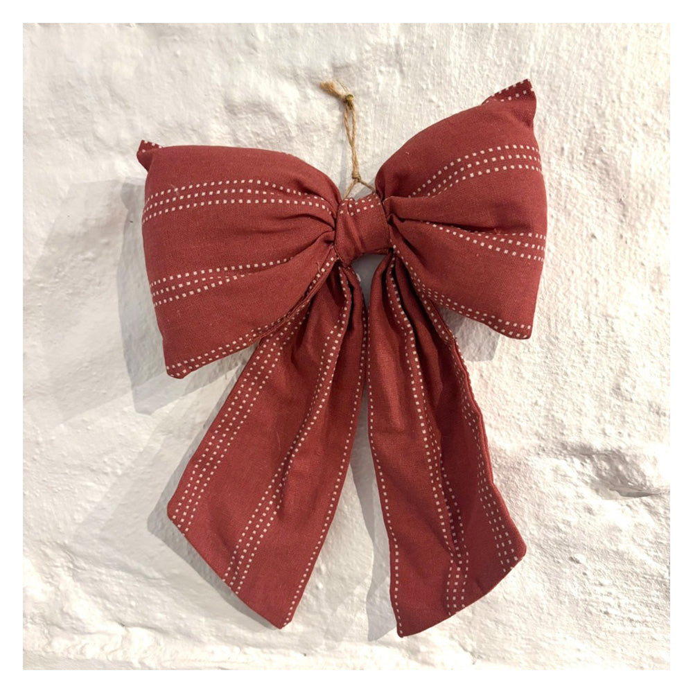 Det Gamle Apotek Sløjfe Brændt Rød Prikkede Striber