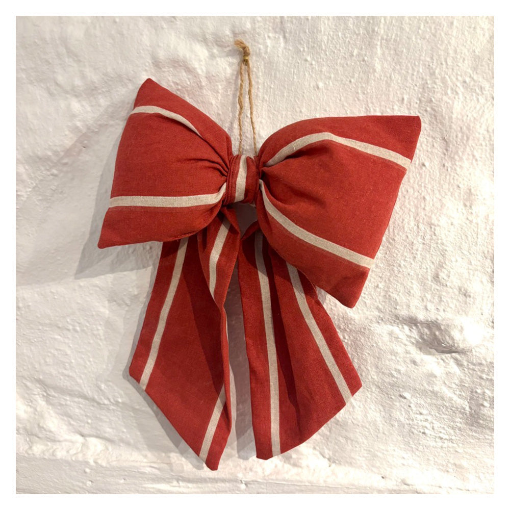 Det Gamle Apotek Sløjfe Brede Røde Striber