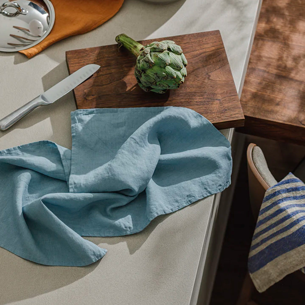 Do Design Viskestykke Hør Lake Blue