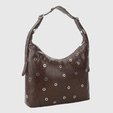 Silfen Studio Ellie Crossbody Taske Dark Brown Eyelet