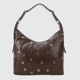 Silfen Studio Ellie Crossbody Taske Dark Brown Eyelet