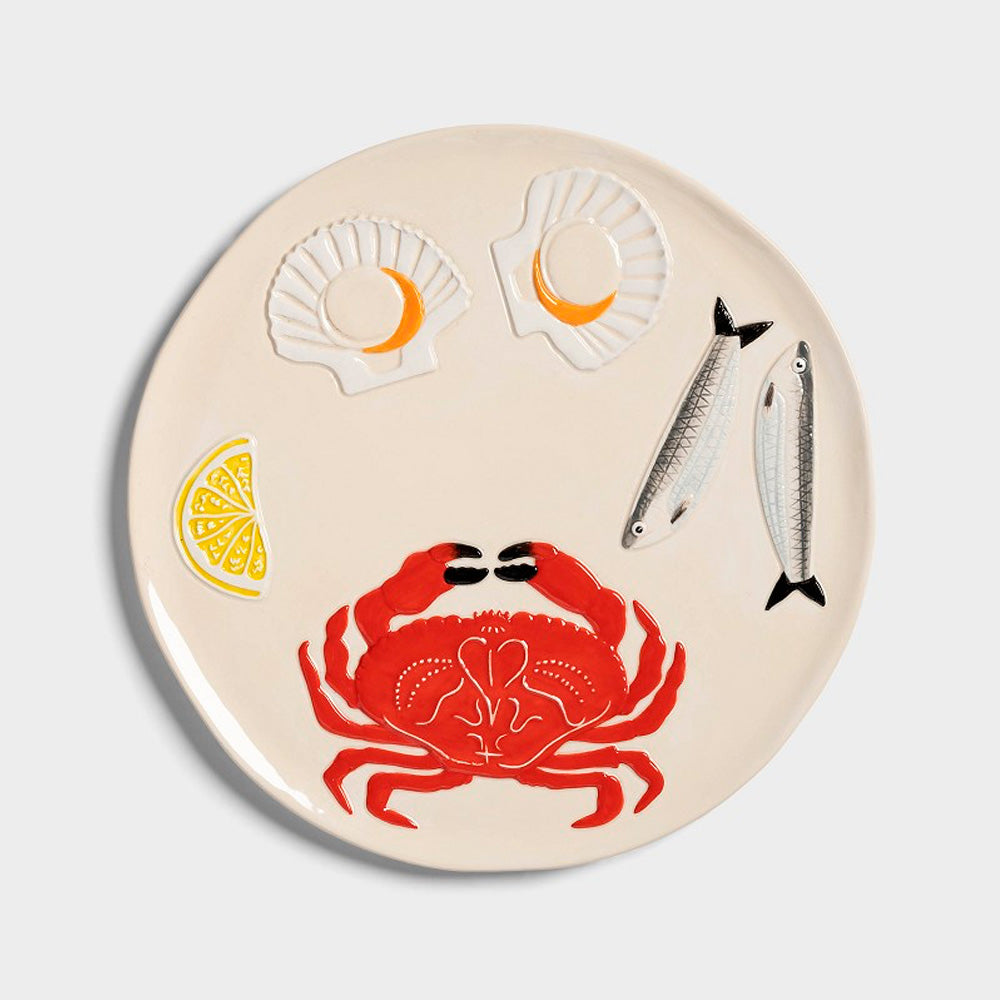 &Klevering Fad Platter De La Mer Crab Krabbe