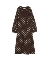 Lara Dress Brown Dot detalje