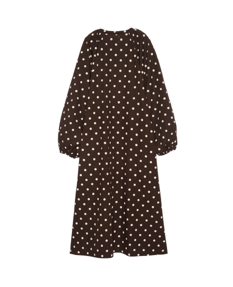 Lara Dress Brown Dot detalje