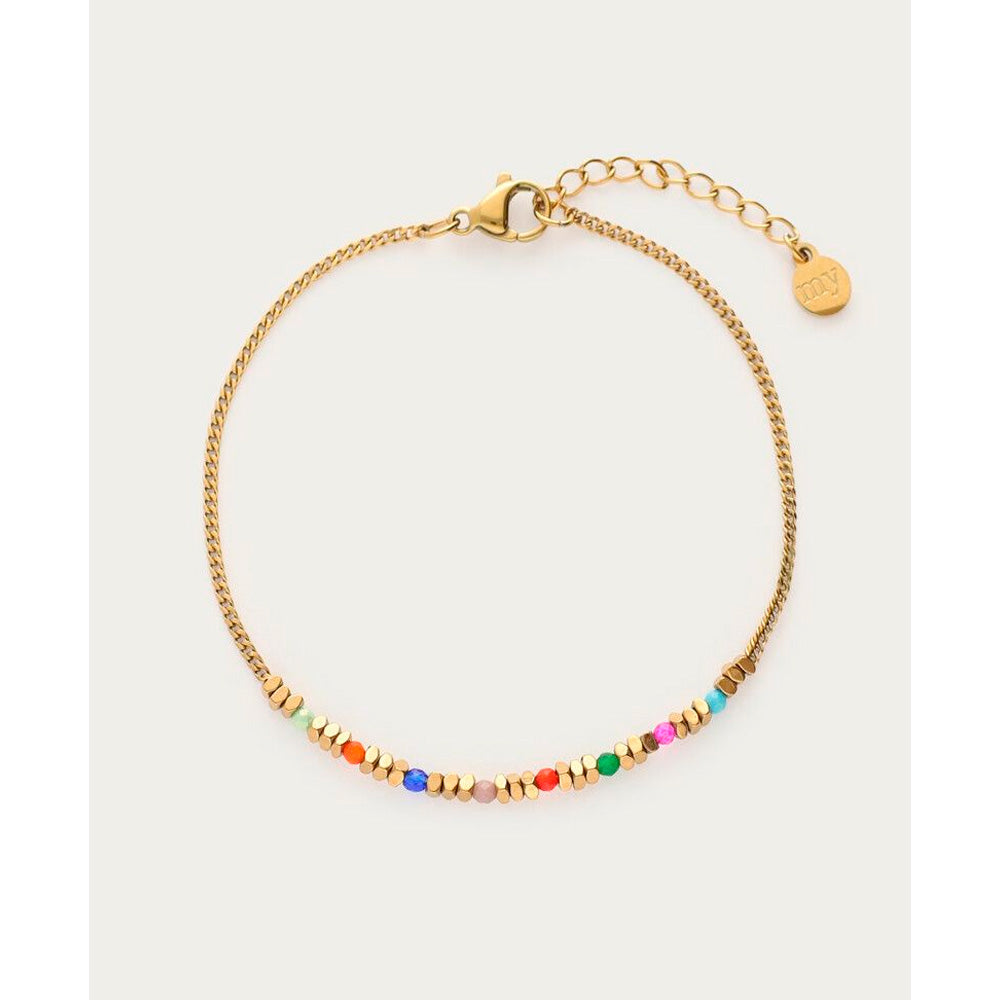 My Jewellery Armbånd Farverige Glasperler