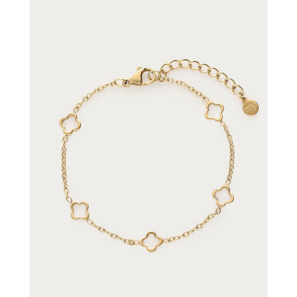 My Jewellery Smykker Armbånd 5 Åbne Firkløvere Guld