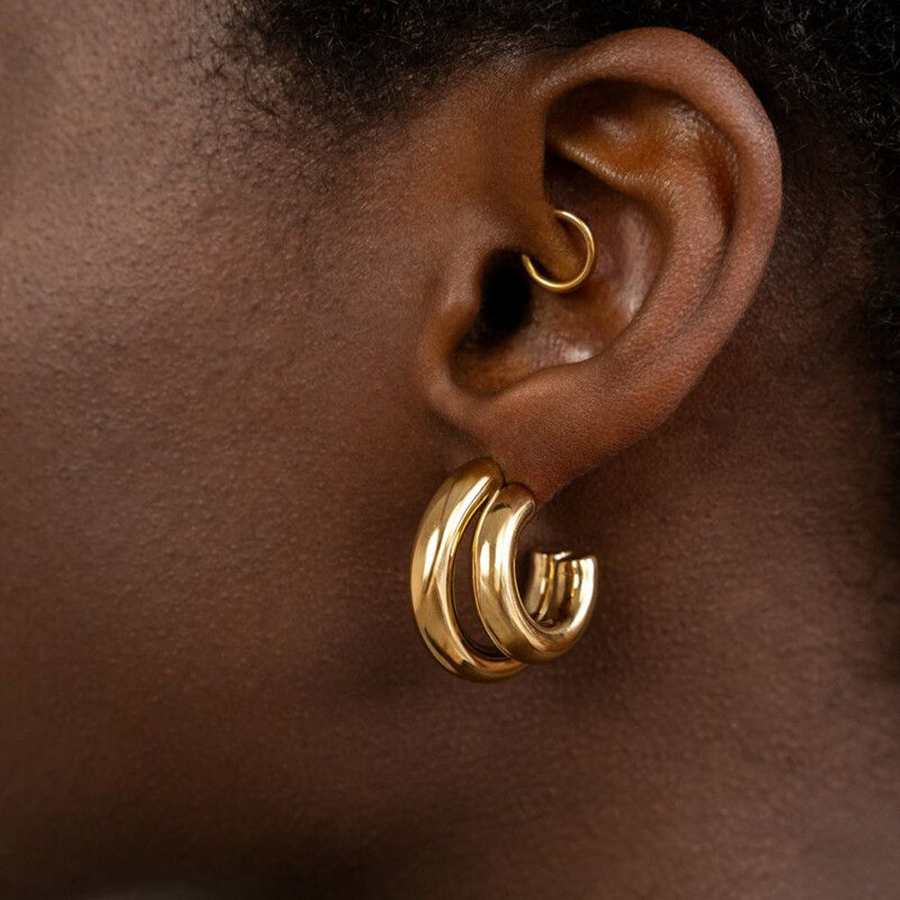 My Jewellery Smykker Øreringe Bold Double Row