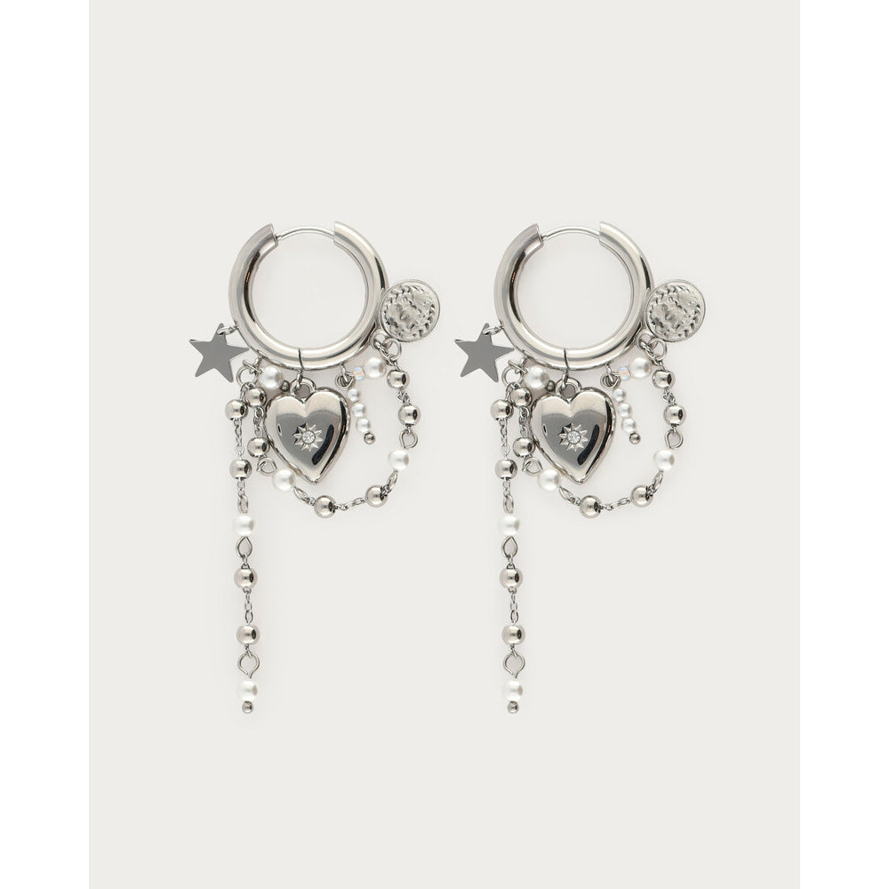 My Jewellery Smykker Øreringe Hoops Hjerter Stjerner Kæder Hvid Stål