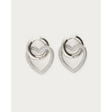 My Jewellery Smykker Øreringe Midnight Heart Rhinestones