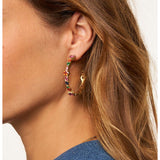 My Jewellery Smykker Øreringe Statement Hoop Multicoloured Stones