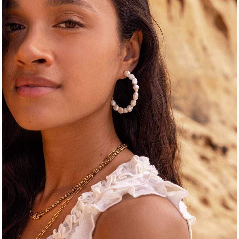 My Jewellery Smykker Øreringe Store Perle Hoops