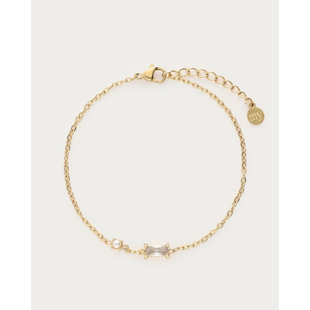 My Jewellery Smykker Armbånd Midnight Rhinsten & Perle