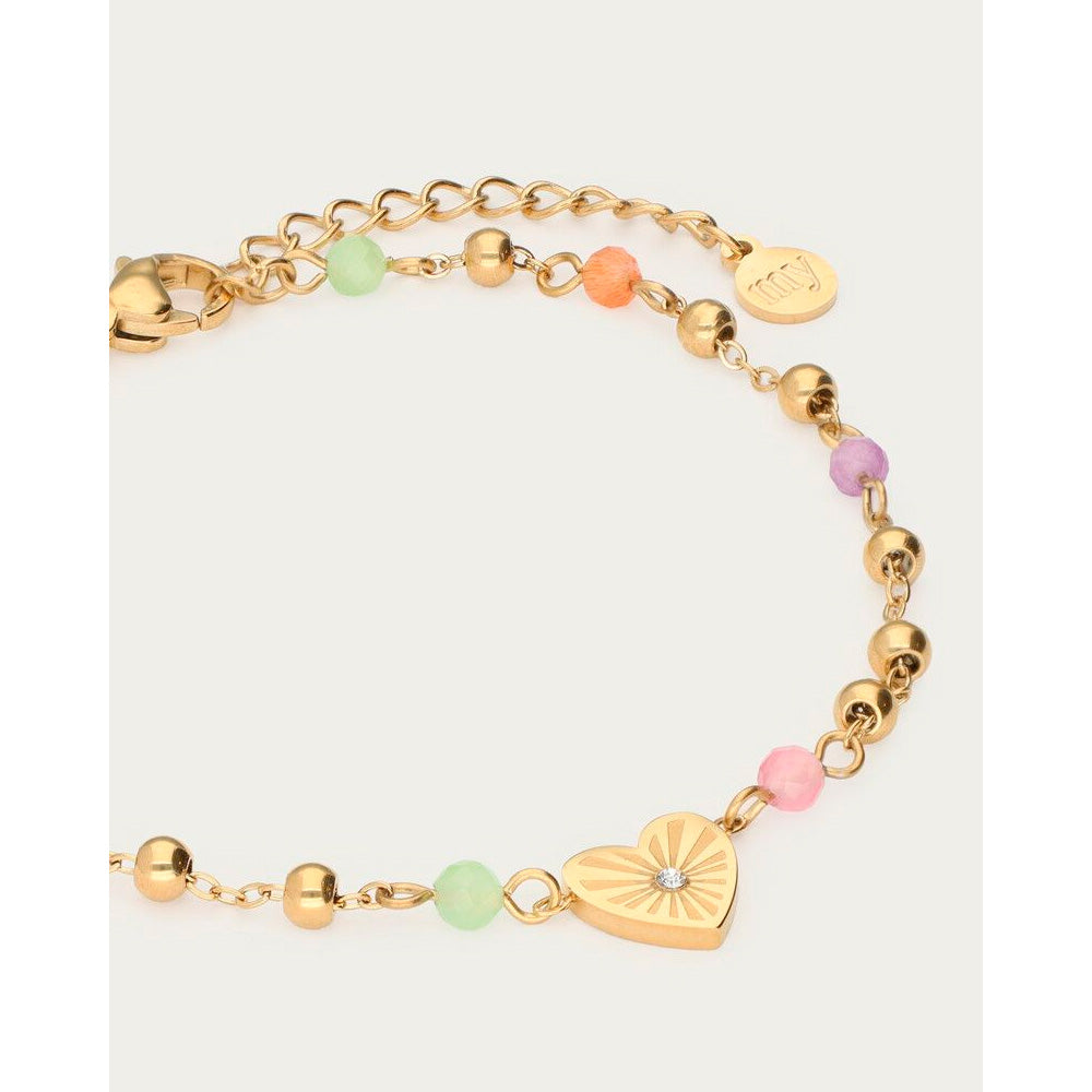 My Jewellery Smykker Armbånd Hjerte & Farvet Sten