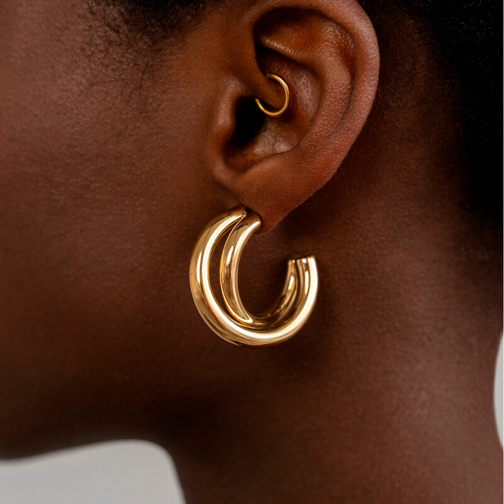 My Jewellery Smykker Creoler Bold Earrings With Crossover