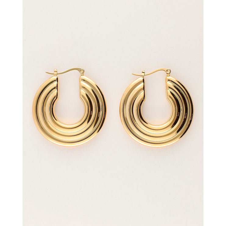 My Jewellery Smykker Creoler Bold hoop earrings with disc