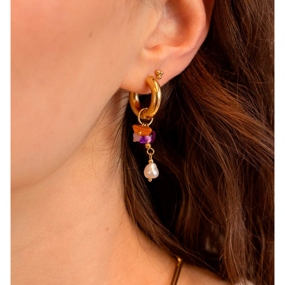 My Jewellery Smykker Hoops Lilla Sten & Ferskvandperle