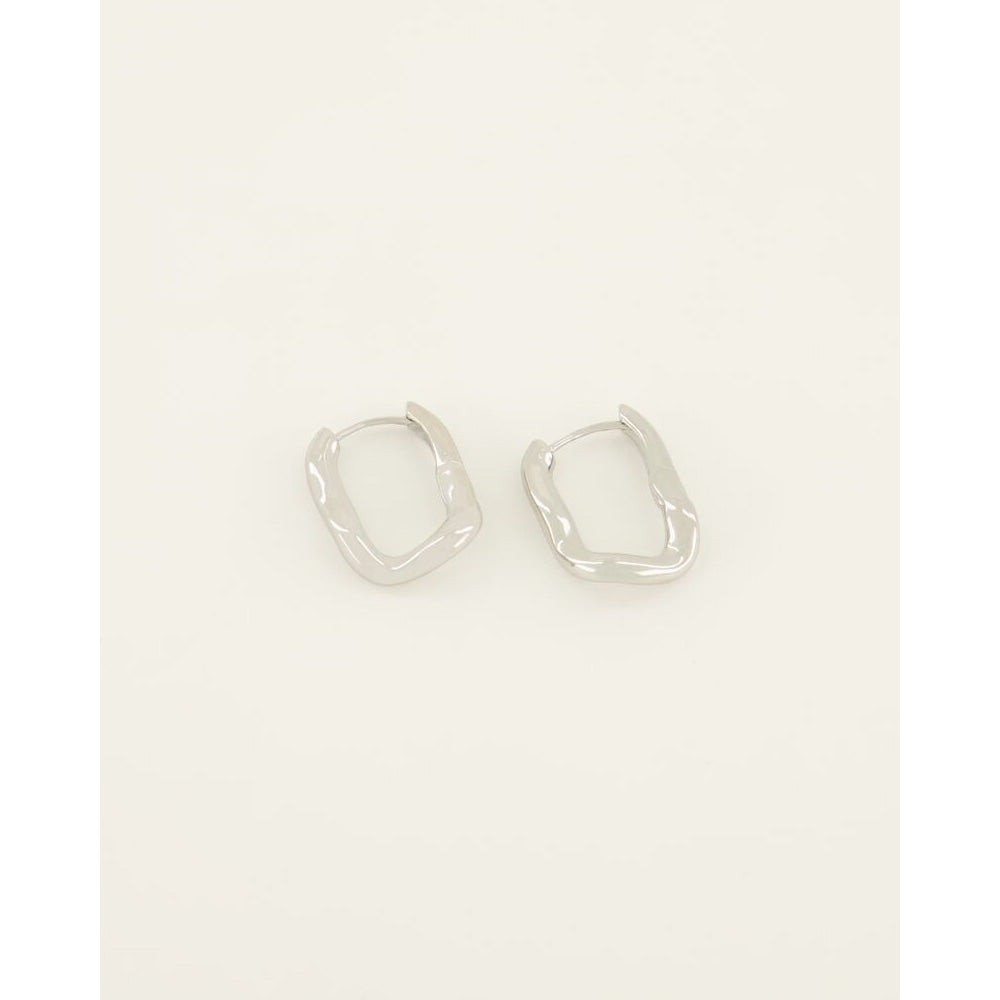 My Jewellery Smykker Øreringe Hoops Ovale Swirl Guld