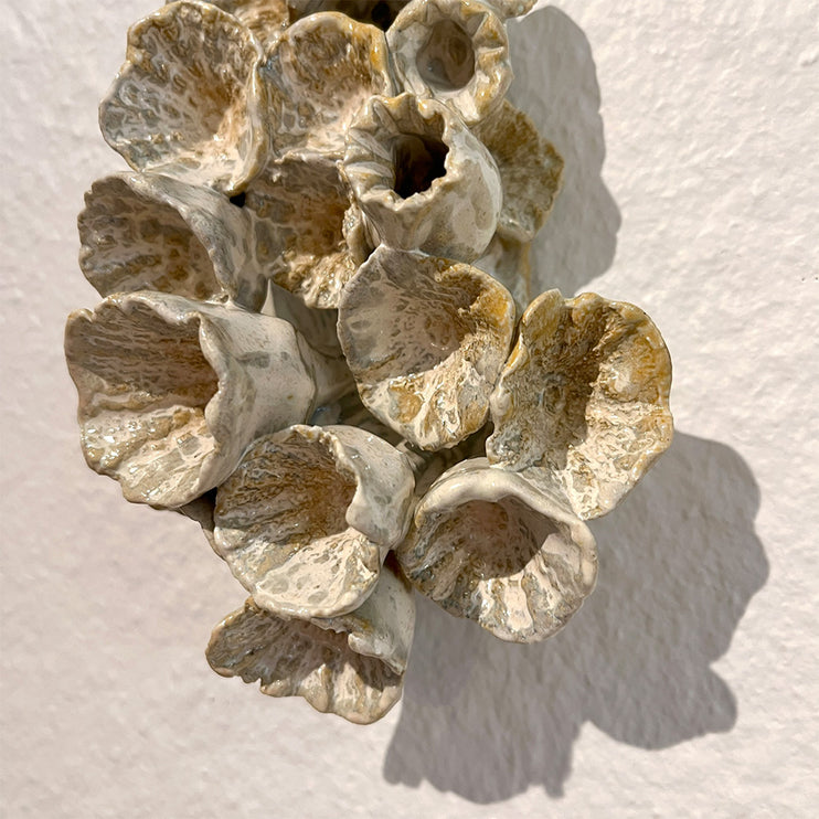 Odd mud keramik blomster-Ø vægkunst natur
