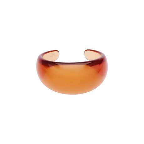 Brunt Novie armbånd i chunky resin fra Pico Copenhagen på hvid baggrund.