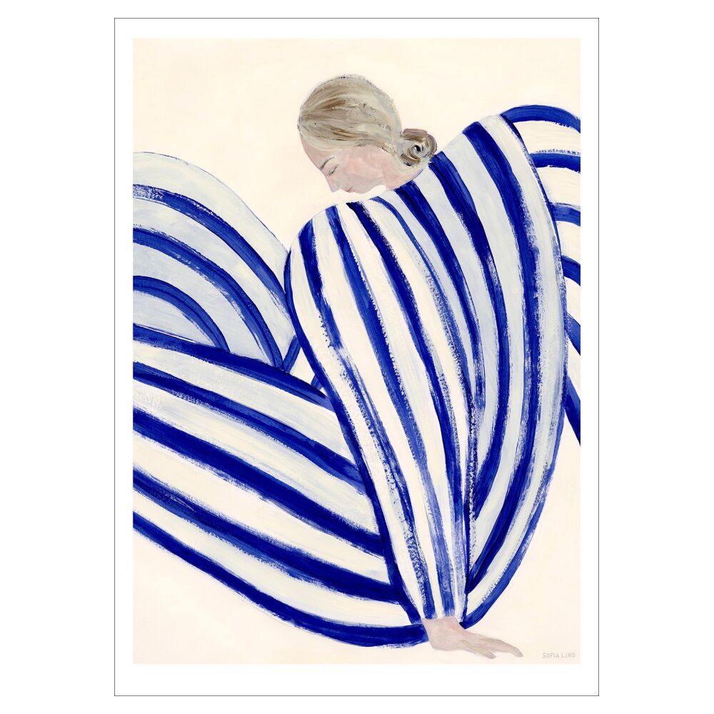 Poster & Frame Plakat The Poster Club x Sofia Lind 'Blue Stripe At Concorde'